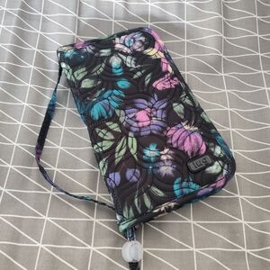 lug Sleeper XL makeup brush case in Bloom black